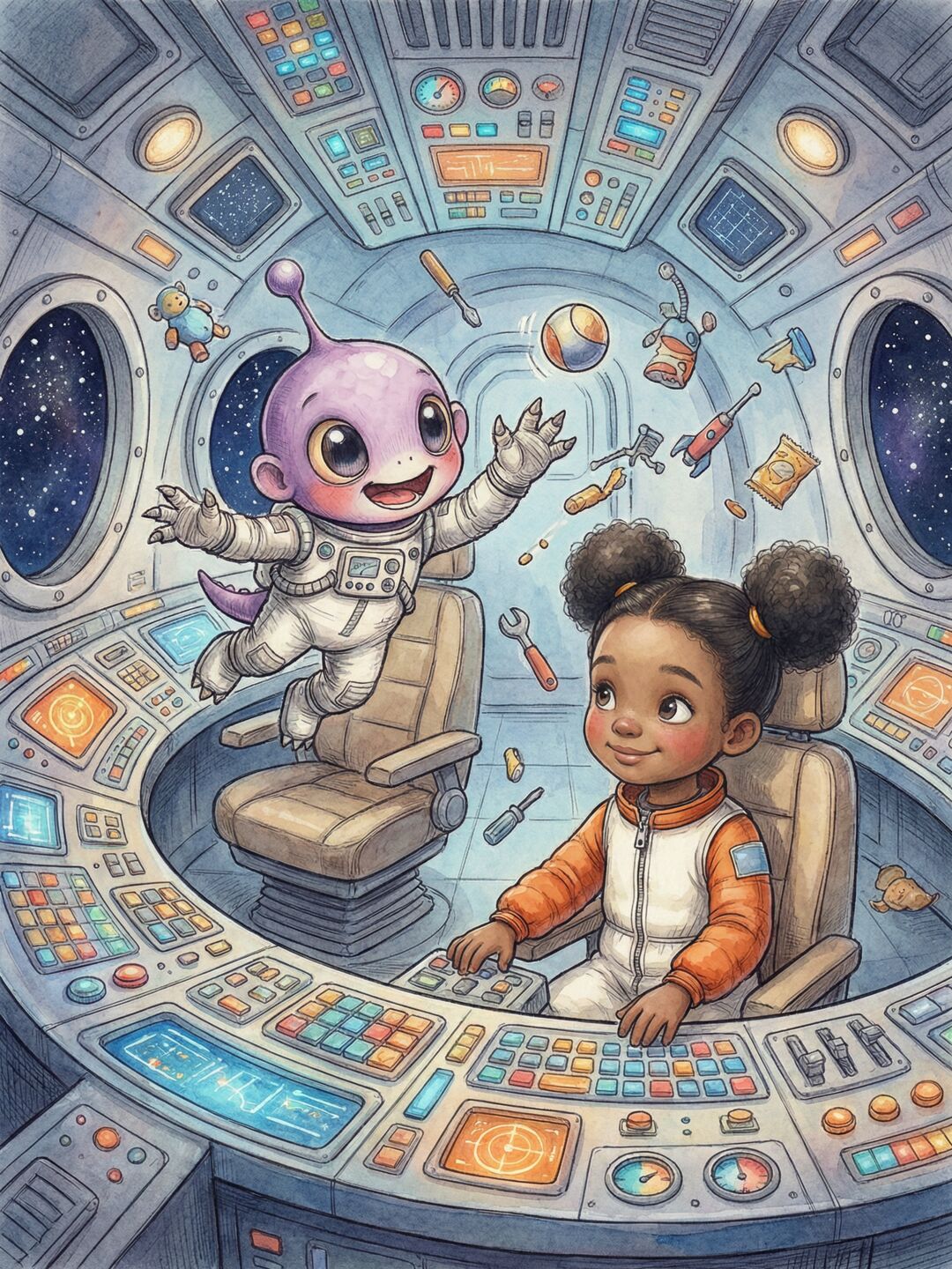 Illustration aus Die Reise durch den Sternennebel — 1