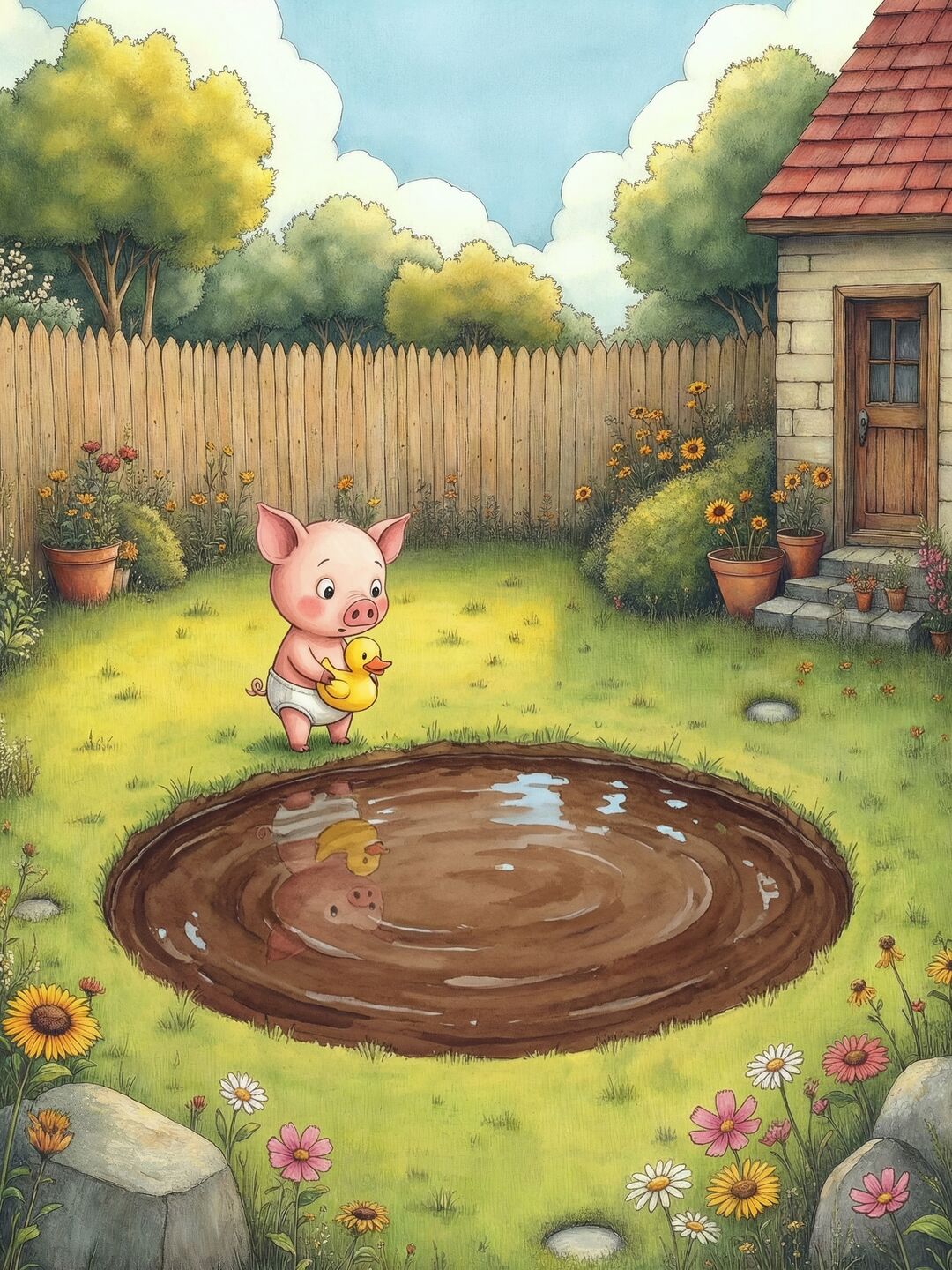 Ilustración de ¡Splash! Al agua, Pompón — 1