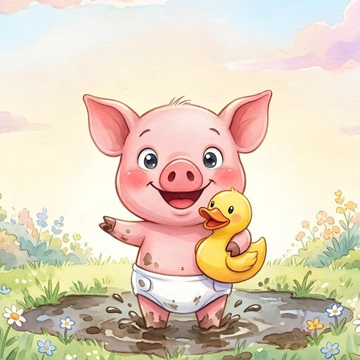 Cuento infantil educativo: ¡Splash! Al agua, Pompón