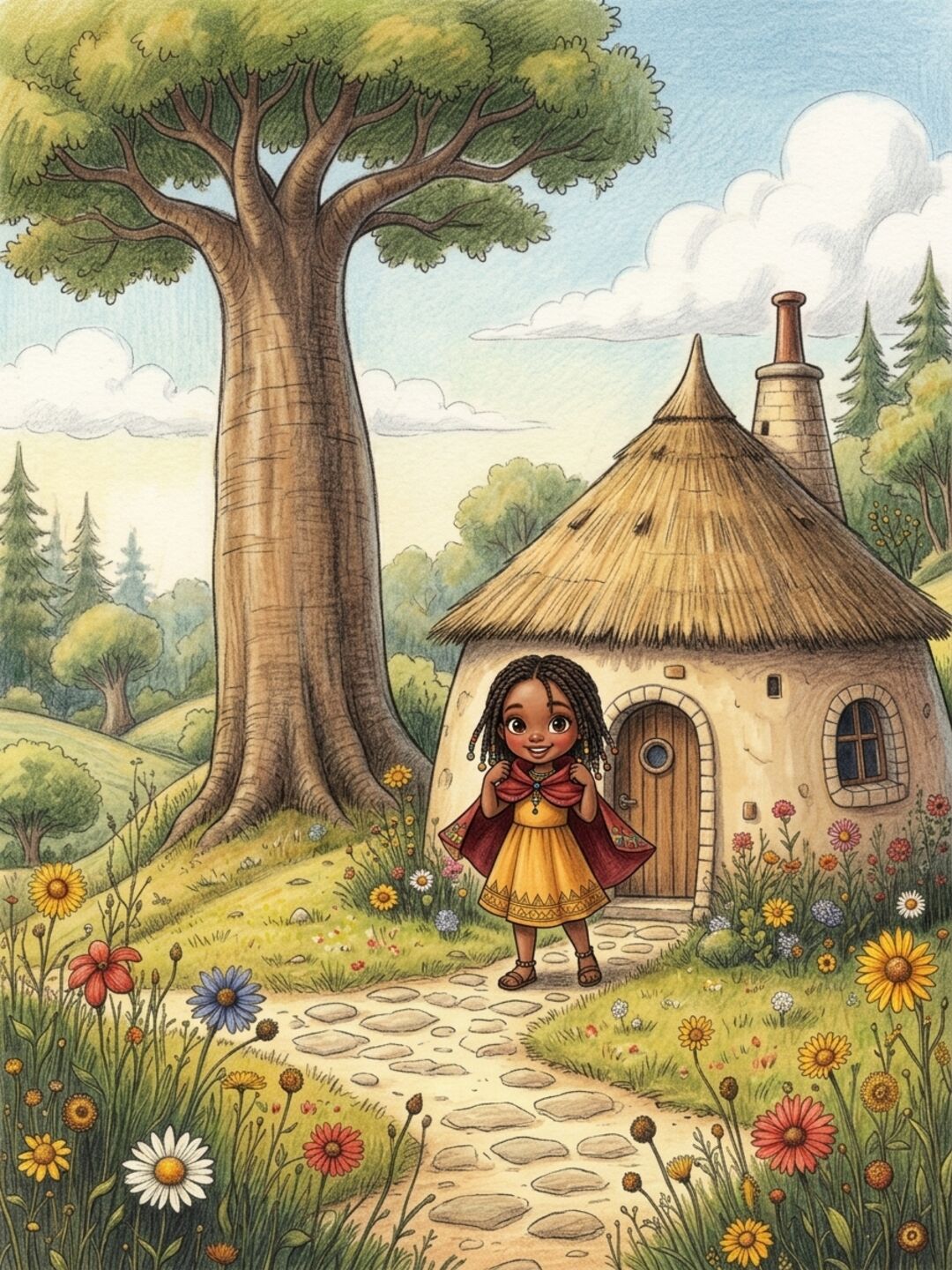 Illustration aus Adaption von Rotkäppchen — 1