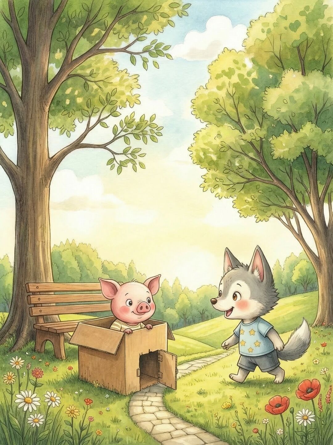 Иллюстрация из Адаптация «Трёх поросят» — 2