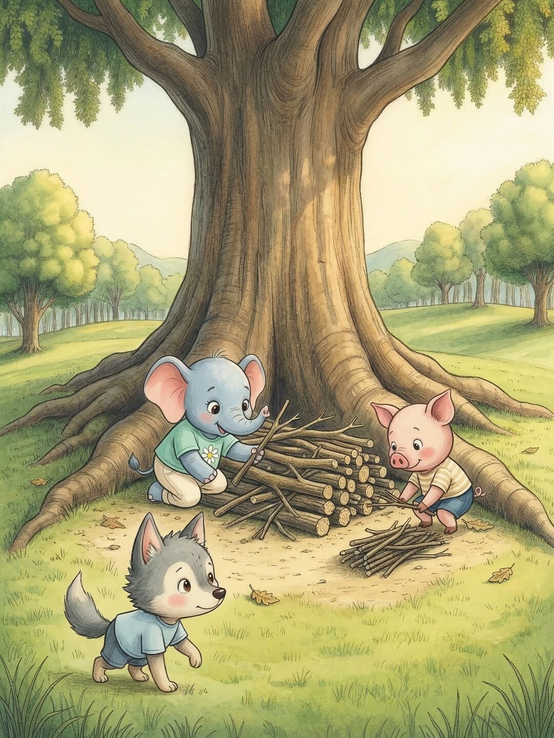 Иллюстрация из Адаптация «Трёх поросят» — 5